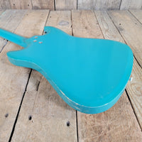 Silvertone 1965 1413L Turquoise Super Clean Perfect Neck w/ Orig Gig Bag - Mahar's Vintage Guitars