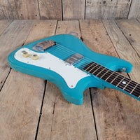 Silvertone 1965 1413L Turquoise Super Clean Perfect Neck w/ Orig Gig Bag - Mahar's Vintage Guitars