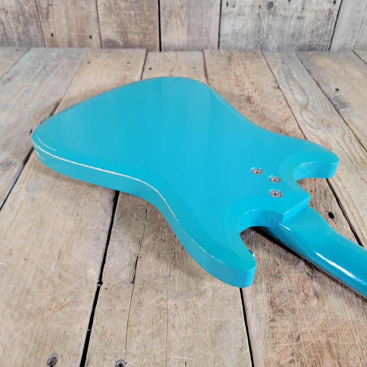 Silvertone 1965 1413L Turquoise Super Clean Perfect Neck w/ Orig Gig Bag - Mahar's Vintage Guitars