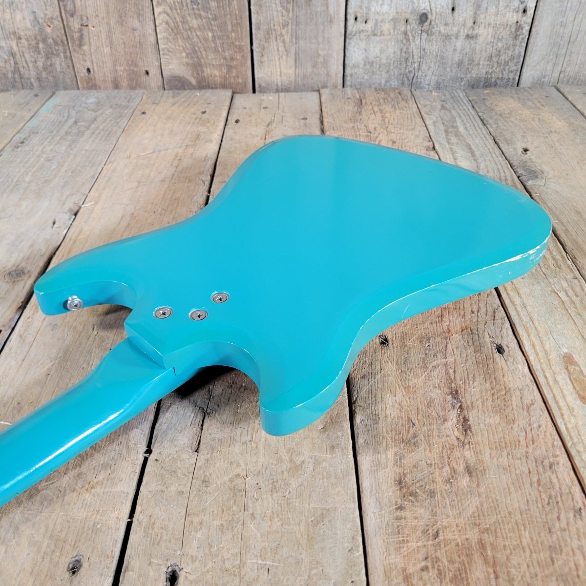 Silvertone 1965 1413L Turquoise Super Clean Perfect Neck w/ Orig Gig Bag - Mahar's Vintage Guitars