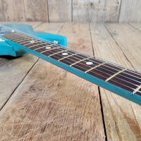 Silvertone 1965 1413L Turquoise Super Clean Perfect Neck w/ Orig Gig Bag - Mahar's Vintage Guitars