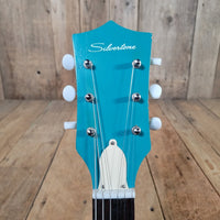 Silvertone 1965 1413L Turquoise Super Clean Perfect Neck w/ Orig Gig Bag - Mahar's Vintage Guitars