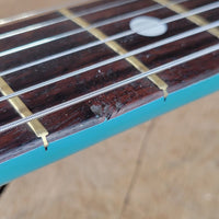 Silvertone 1965 1413L Turquoise Super Clean Perfect Neck w/ Orig Gig Bag - Mahar's Vintage Guitars
