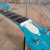Silvertone 1965 1413L Turquoise Super Clean Perfect Neck w/ Orig Gig Bag - Mahar's Vintage Guitars