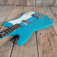 Silvertone 1965 1413L Turquoise Super Clean Perfect Neck w/ Orig Gig Bag - Mahar's Vintage Guitars