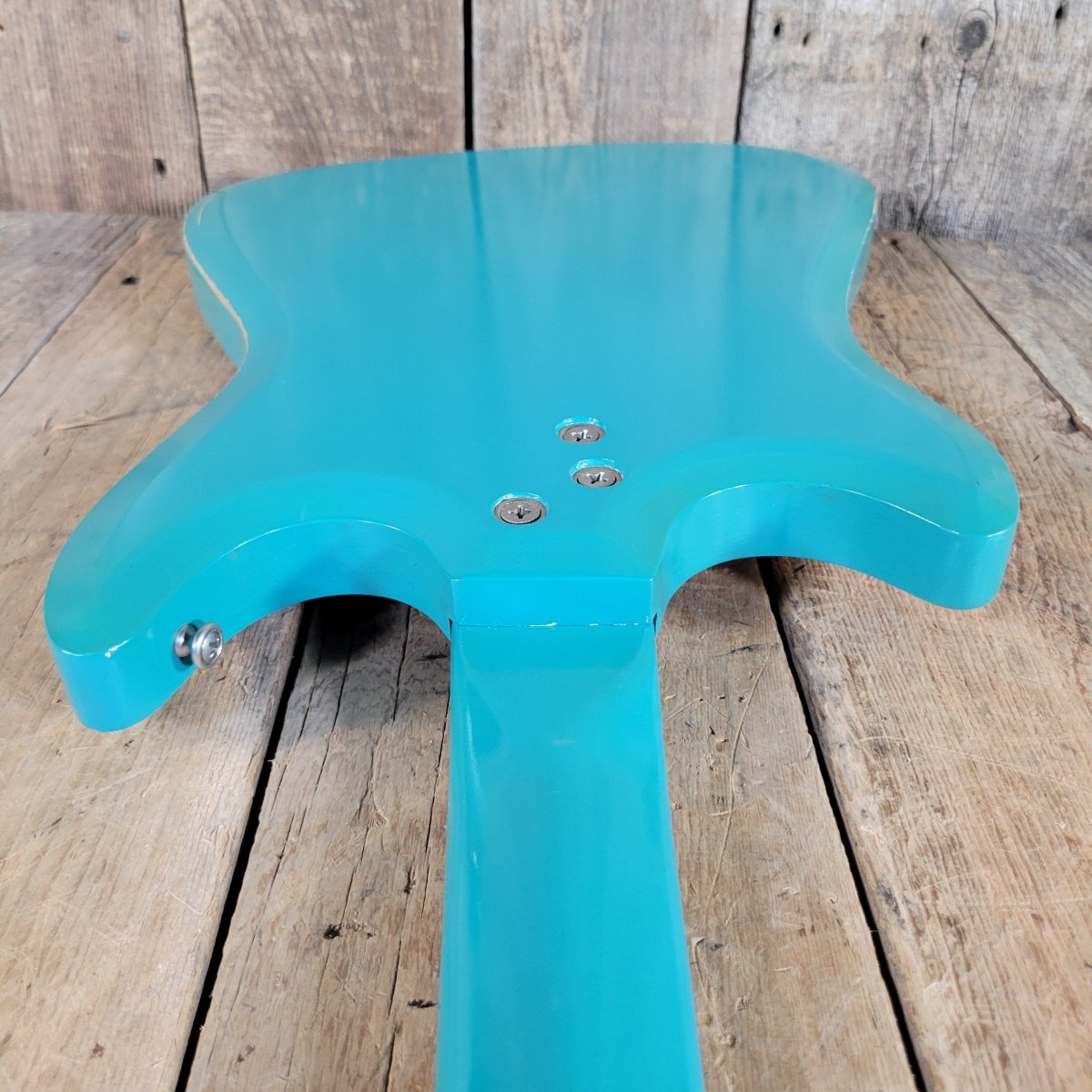 Silvertone 1965 1413L Turquoise Super Clean Perfect Neck w/ Orig Gig Bag - Mahar's Vintage Guitars