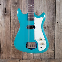 Silvertone 1965 1413L Turquoise Super Clean Perfect Neck w/ Orig Gig Bag - Mahar's Vintage Guitars