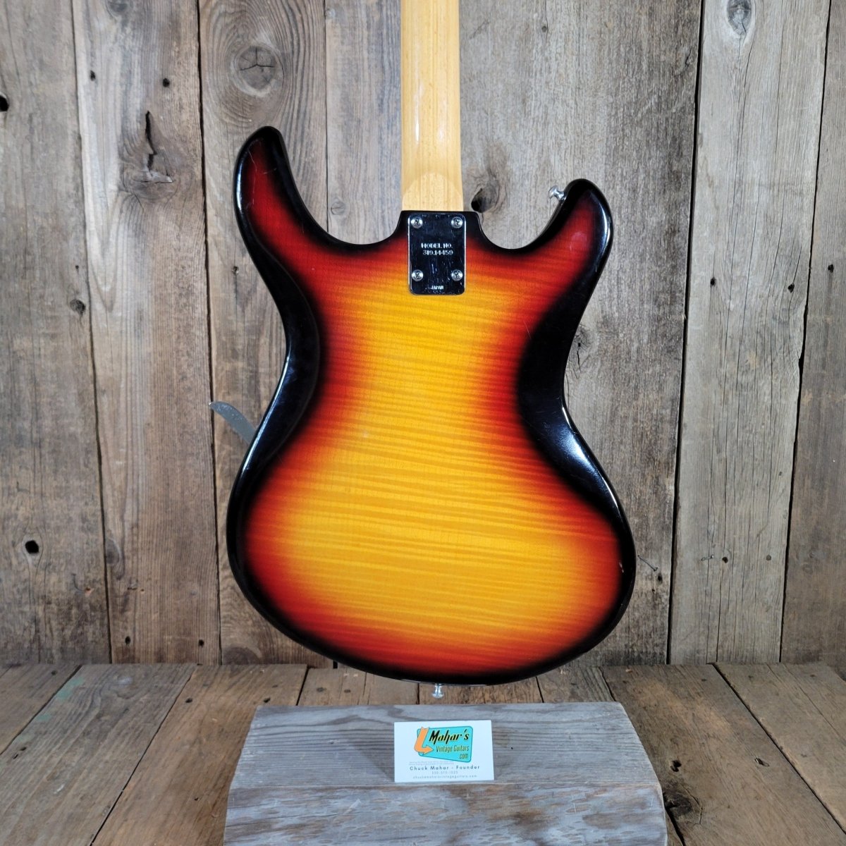 Silvertone Model 1445 Mosrite Style 1960s MIJ w/ original case - Mahar's Vintage Guitars