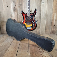 Silvertone Model 1445 Mosrite Style 1960s MIJ w/ original case - Mahar's Vintage Guitars