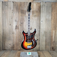 Silvertone Model 1445 Mosrite Style 1960s MIJ w/ original case - Mahar's Vintage Guitars