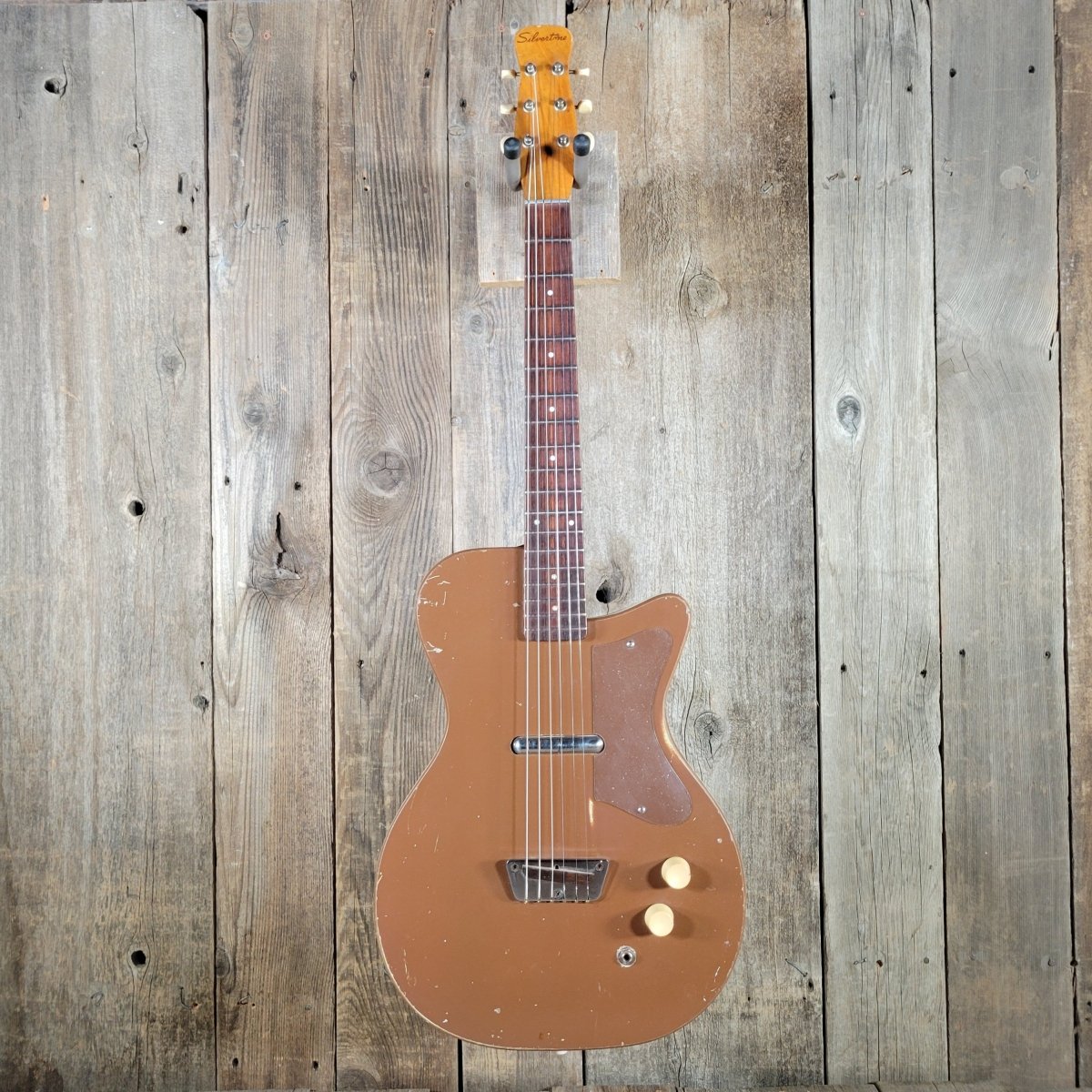 Silvertone U - 1 Metallic Copper 1958 Coke Bottle Headstock - Mahar's Vintage Guitars