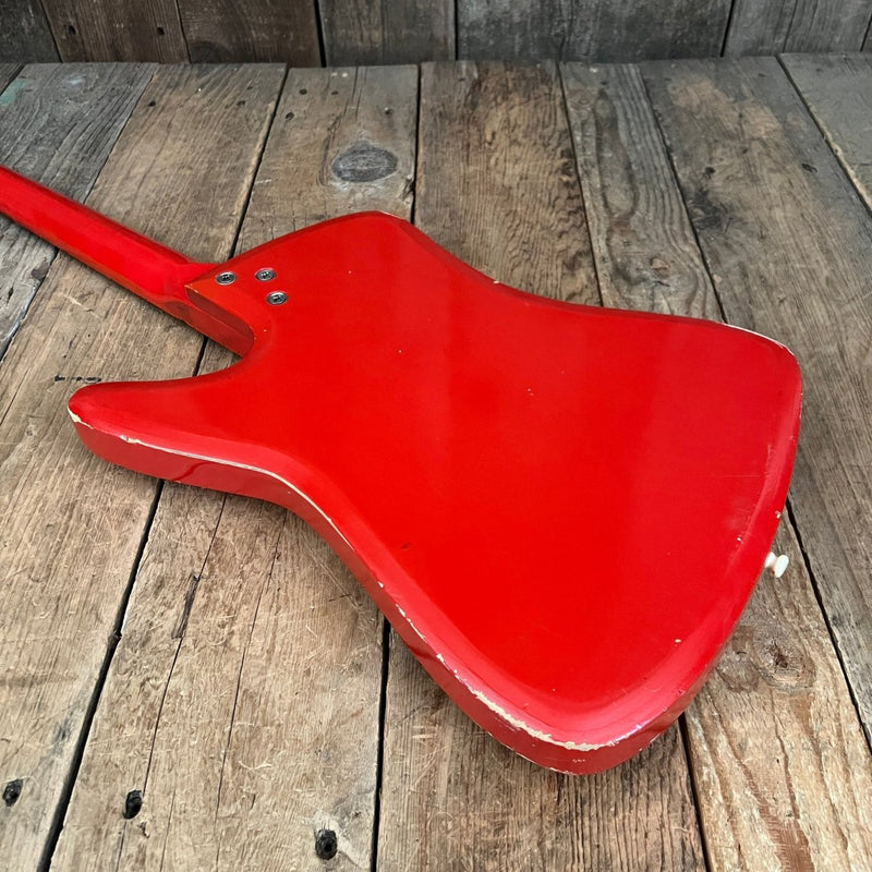 SOLD - Airline Bighorn 1965 Red Vintage Guitar - Mahar's Vintage Guitars