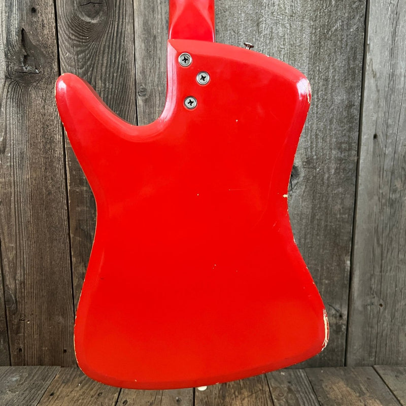 SOLD - Airline Bighorn 1965 Red Vintage Guitar - Mahar's Vintage Guitars