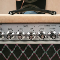 SOLD - Amplified Nation Steel String Sultan 75 - Watt Head 2x12 Cab Dogwood Suede 2020 - Mahar's Vintage Guitars