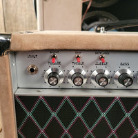 SOLD - Amplified Nation Steel String Sultan 75 - Watt Head 2x12 Cab Dogwood Suede 2020 - Mahar's Vintage Guitars
