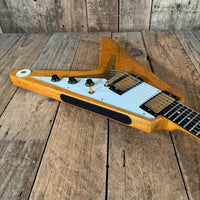 SOLD - Brian Monty 1958 Flying V replica Natural - Mahar's Vintage Guitars