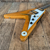 SOLD - Brian Monty 1958 Flying V replica Natural - Mahar's Vintage Guitars