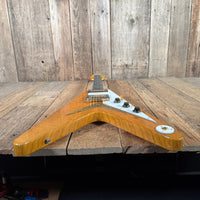 SOLD - Brian Monty 1958 Flying V replica Natural - Mahar's Vintage Guitars