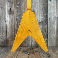 SOLD - Brian Monty 1958 Flying V replica Natural - Mahar's Vintage Guitars