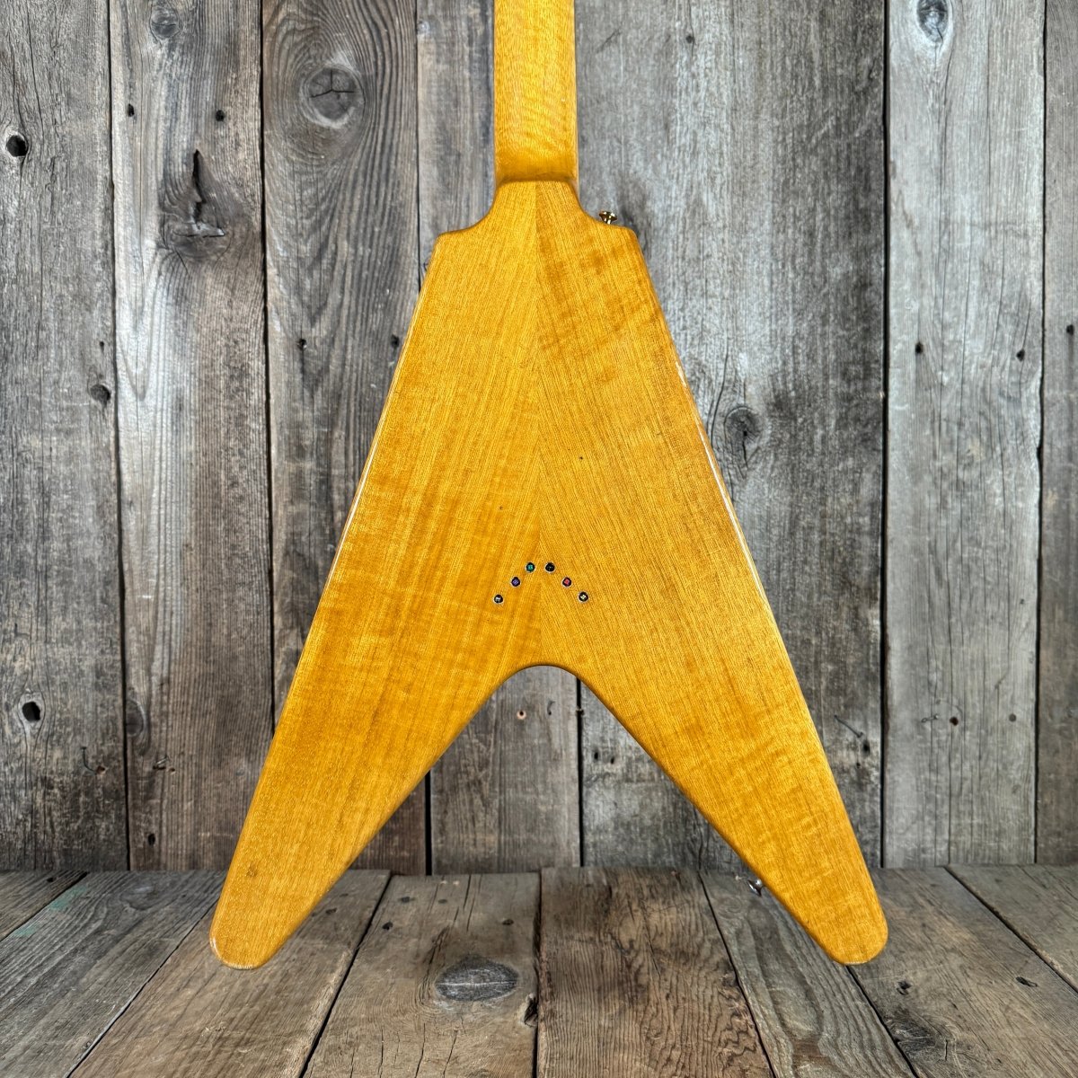 SOLD - Brian Monty 1958 Flying V replica Natural - Mahar's Vintage Guitars