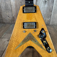SOLD - Brian Monty 1958 Flying V replica Natural - Mahar's Vintage Guitars