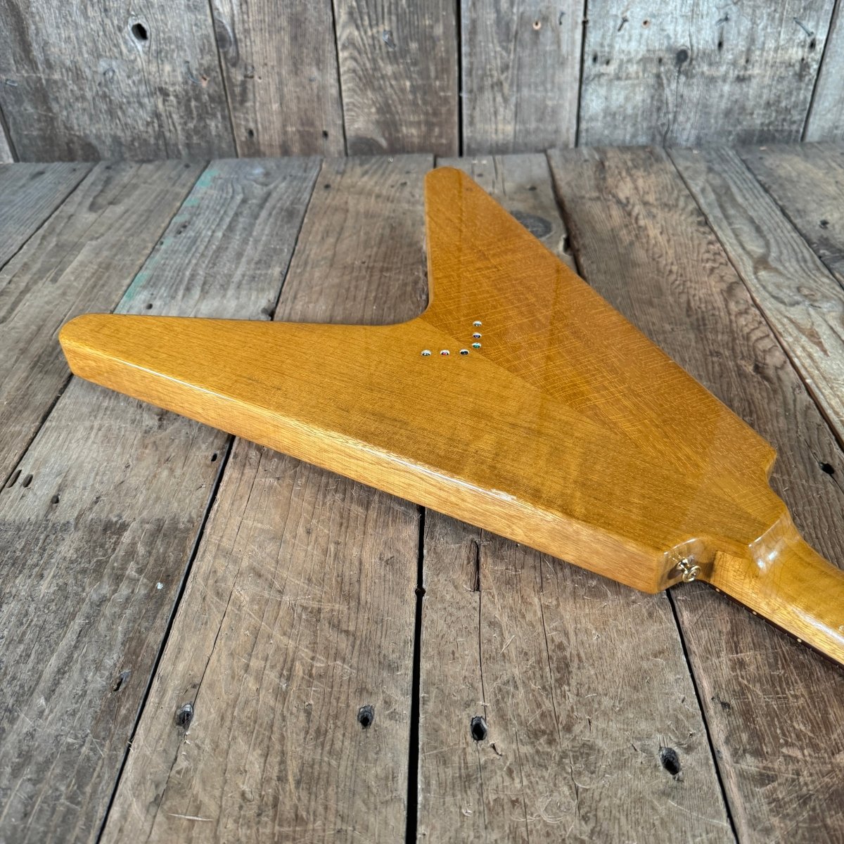 SOLD - Brian Monty 1958 Flying V replica Natural - Mahar's Vintage Guitars