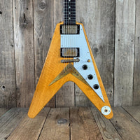 SOLD - Brian Monty 1958 Flying V replica Natural - Mahar's Vintage Guitars
