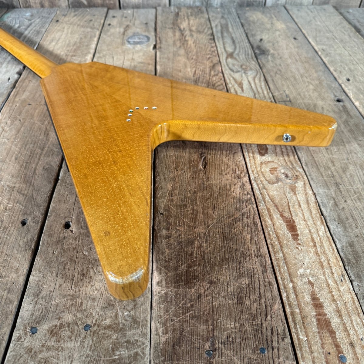 SOLD - Brian Monty 1958 Flying V replica Natural - Mahar's Vintage Guitars