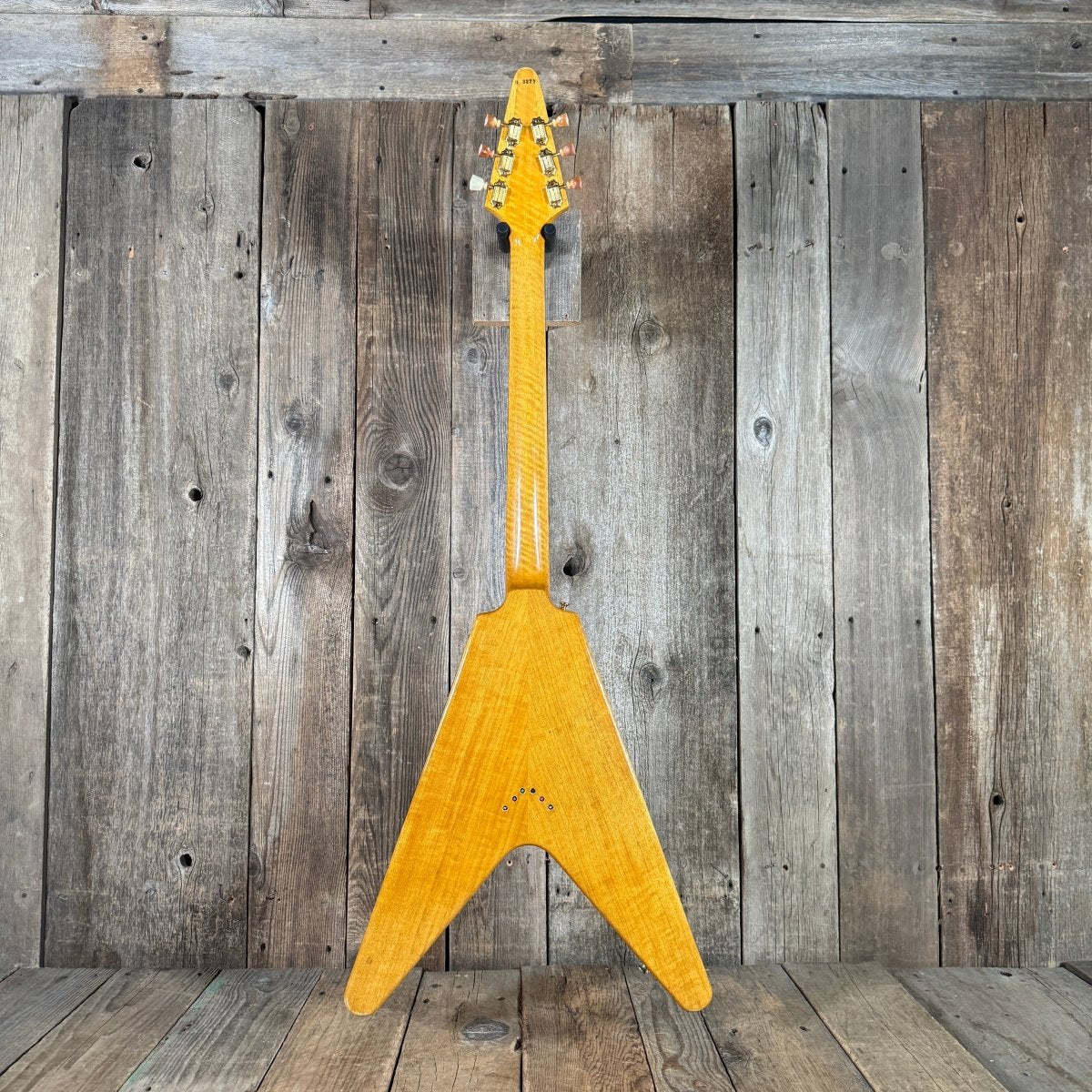 SOLD - Brian Monty 1958 Flying V replica Natural - Mahar's Vintage Guitars