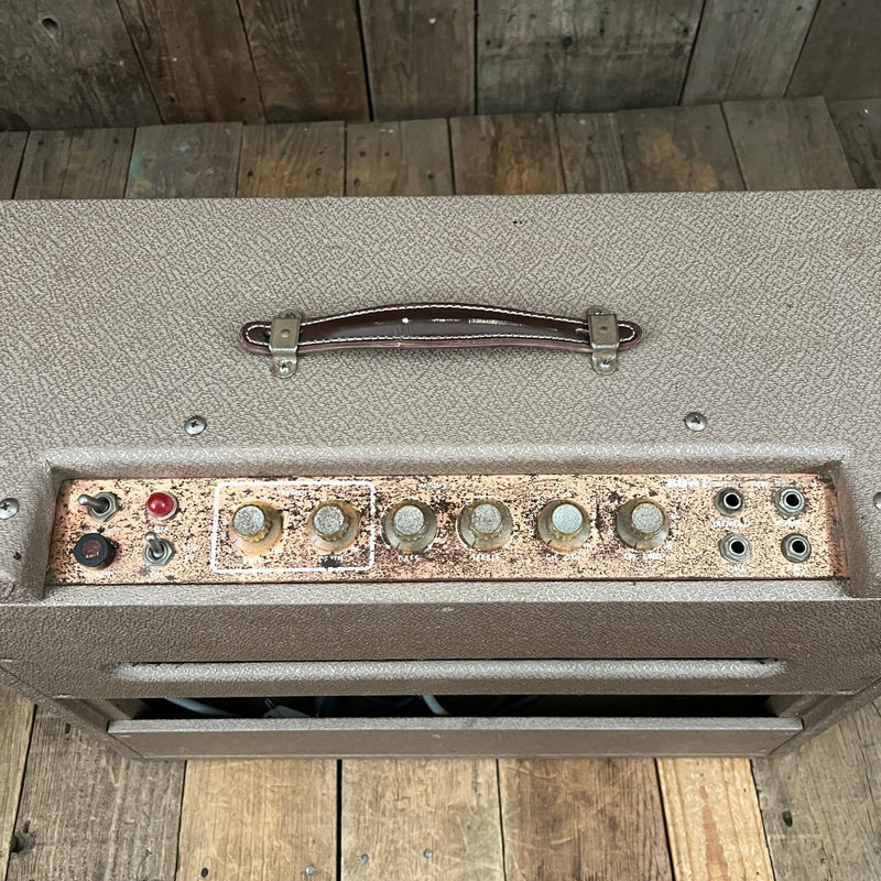 SOLD - DeArmond R25T 2x10" Amplifier 1960 Brown - Mahar's Vintage Guitars