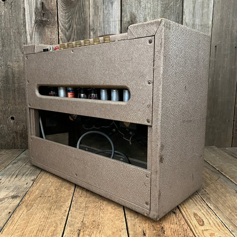 SOLD - DeArmond R25T 2x10" Amplifier 1960 Brown - Mahar's Vintage Guitars