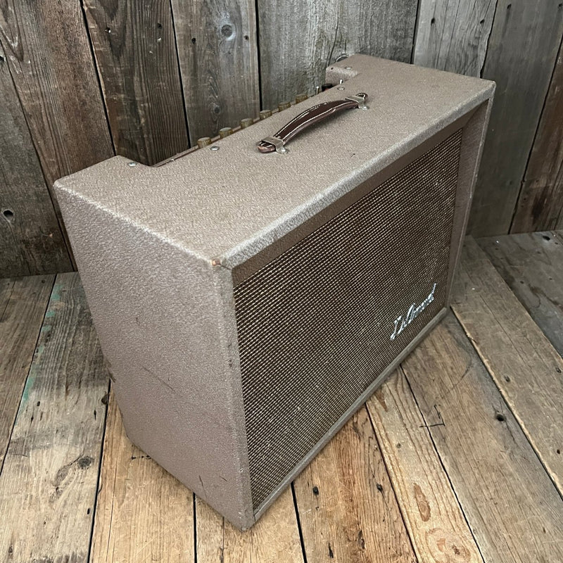 SOLD - DeArmond R25T 2x10" Amplifier 1960 Brown - Mahar's Vintage Guitars