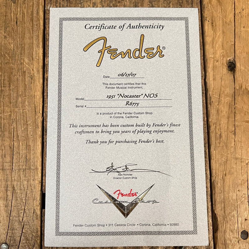 SOLD - Fender '51 NoCaster NOS 2007 Butterscotch Blonde - Mahar's Vintage Guitars