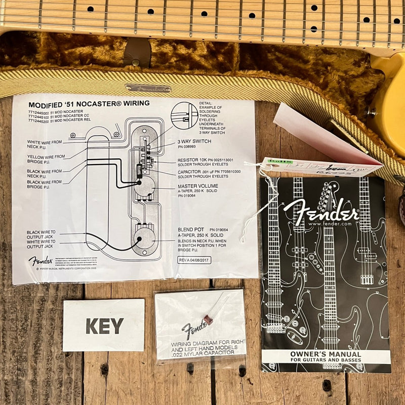 SOLD - Fender '51 NoCaster NOS 2007 Butterscotch Blonde - Mahar's Vintage Guitars