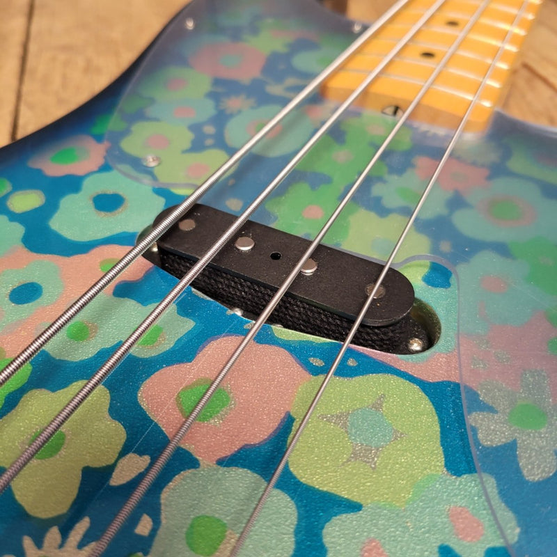 SOLD - Fender '54 Reissue Precision Bass Blue Floral Crafted in Japan 2002 - 2004 OPB - 54 CIJ - Mahar's Vintage Guitars