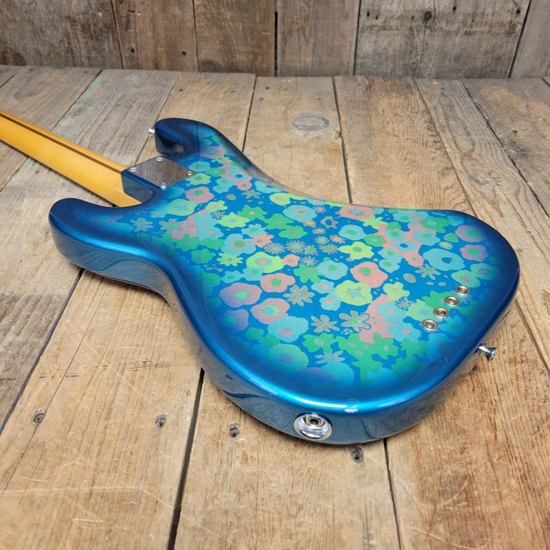 SOLD - Fender '54 Reissue Precision Bass Blue Floral Crafted in Japan 2002 - 2004 OPB - 54 CIJ - Mahar's Vintage Guitars