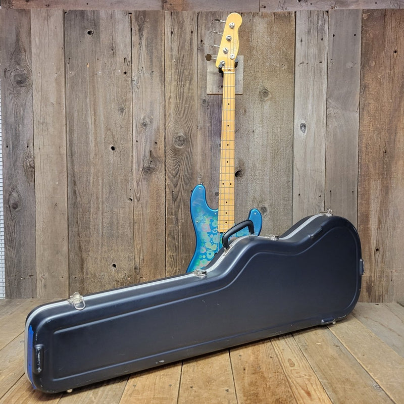 SOLD - Fender '54 Reissue Precision Bass Blue Floral Crafted in Japan 2002 - 2004 OPB - 54 CIJ - Mahar's Vintage Guitars