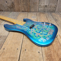 SOLD - Fender '54 Reissue Precision Bass Blue Floral Crafted in Japan 2002 - 2004 OPB - 54 CIJ - Mahar's Vintage Guitars