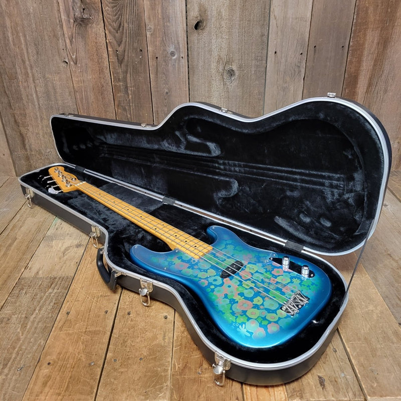 SOLD - Fender '54 Reissue Precision Bass Blue Floral Crafted in Japan 2002 - 2004 OPB - 54 CIJ - Mahar's Vintage Guitars