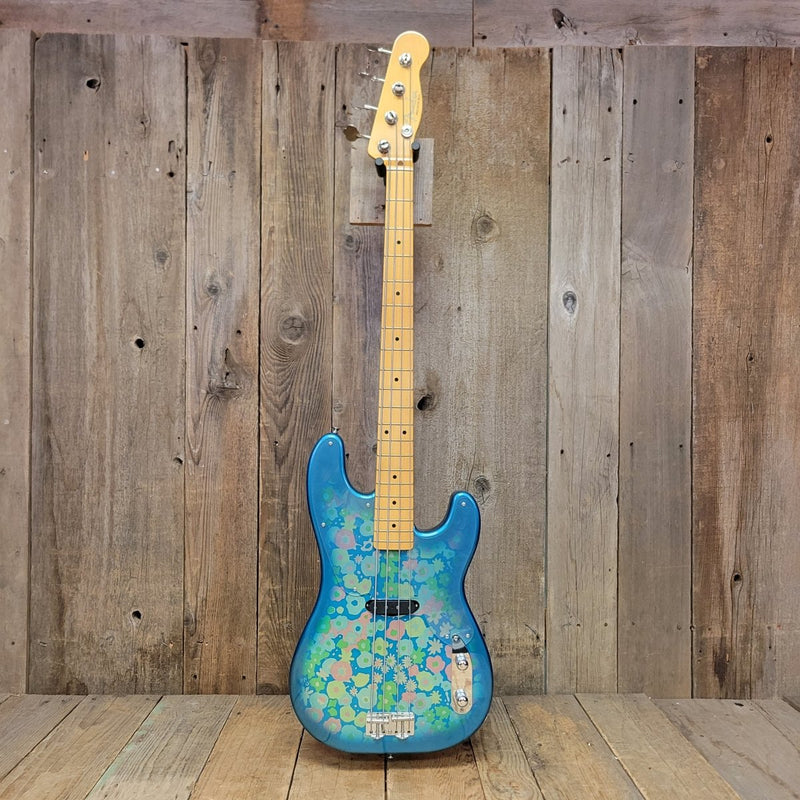 SOLD - Fender '54 Reissue Precision Bass Blue Floral Crafted in Japan 2002 - 2004 OPB - 54 CIJ - Mahar's Vintage Guitars