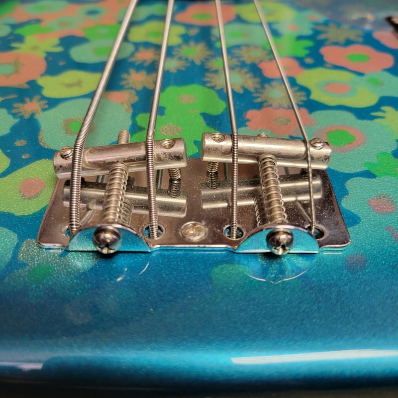 SOLD - Fender '54 Reissue Precision Bass Blue Floral Crafted in Japan 2002 - 2004 OPB - 54 CIJ - Mahar's Vintage Guitars