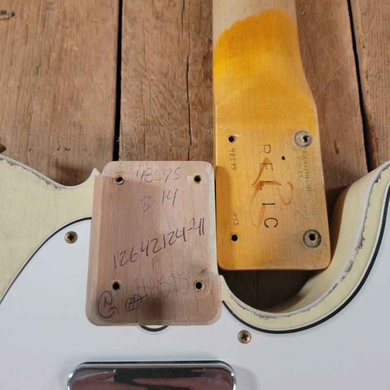 SOLD - Fender 62 Telecaster Relic Custom Double Bound Custom Shop 2022 White - Mahar's Vintage Guitars