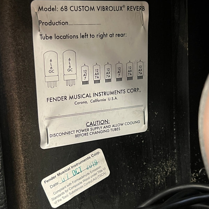 SOLD - Fender 68 Custom Vibrolux Reverb - Amp 2019 - Mahar's Vintage Guitars