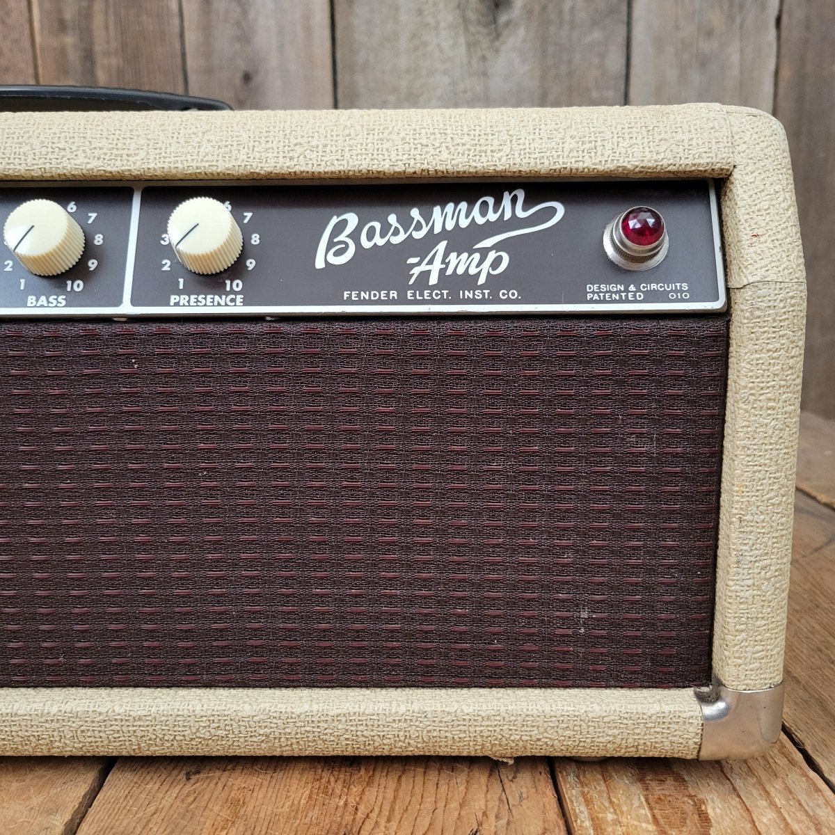 SOLD - Fender Bassman Amp Head 6G6-B Blond Tolex Oxblood Grille