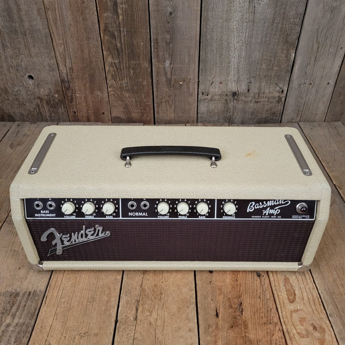 SOLD - Fender Bassman Amp Head 6G6 - B Blond Tolex Oxblood Grille 1962 - Mahar's Vintage Guitars