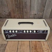 SOLD - Fender Bassman Amp Head 6G6 - B Blond Tolex Oxblood Grille 1962 - Mahar's Vintage Guitars