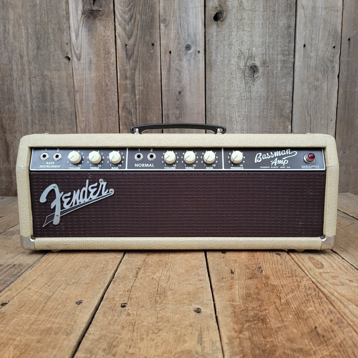 SOLD - Fender Bassman Amp Head 6G6 - B Blond Tolex Oxblood Grille 1962 - Mahar's Vintage Guitars