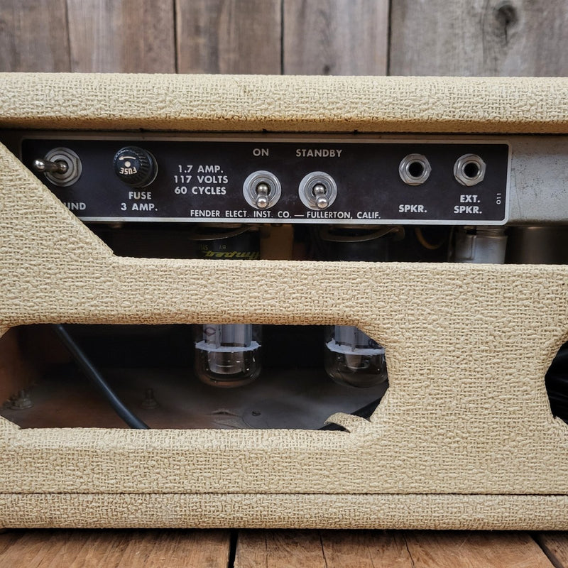 SOLD - Fender Bassman Amp Head 6G6 - B Blond Tolex Oxblood Grille 1962 - Mahar's Vintage Guitars