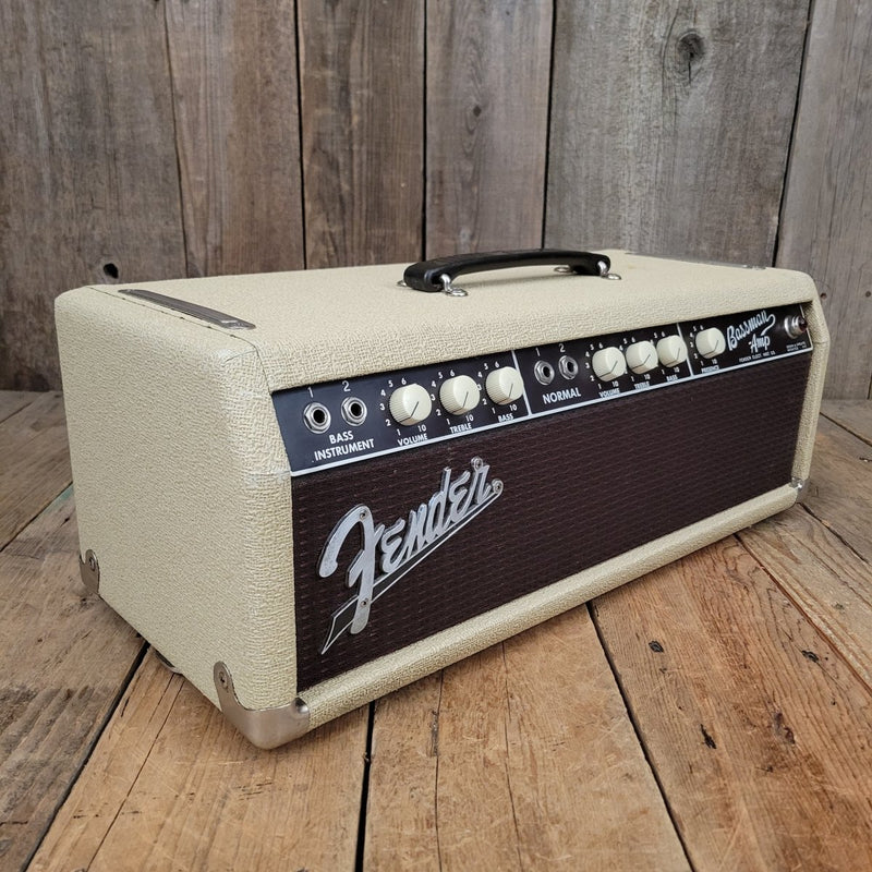SOLD - Fender Bassman Amp Head 6G6 - B Blond Tolex Oxblood Grille 1962 - Mahar's Vintage Guitars