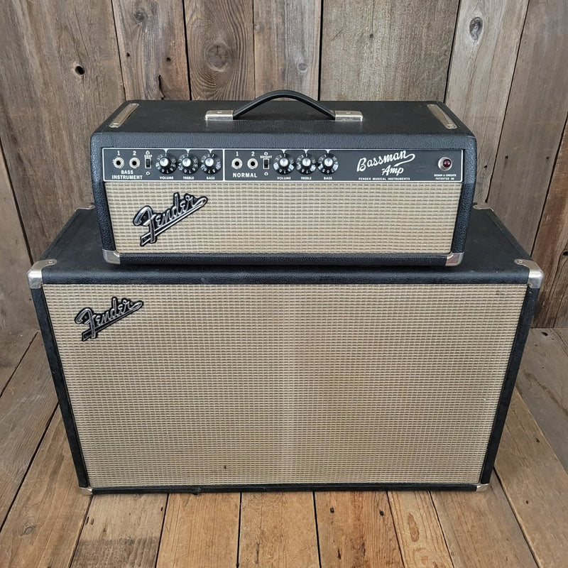 SOLD - Fender Bassman Head and 2x12 Cabinet January 1967 - Mahar's Vintage Guitars